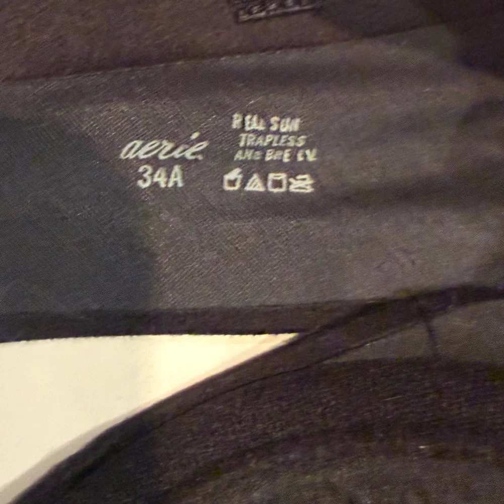 Aerie Black Strapless Bra Smooth Minimal Essential 34A
